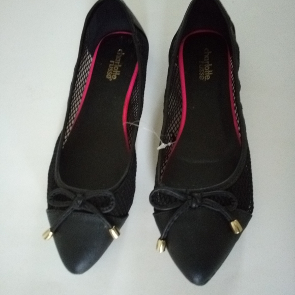 Brand New Charlotte Russe Mesh Pointy-Toe Flats - Picture 2 of 4